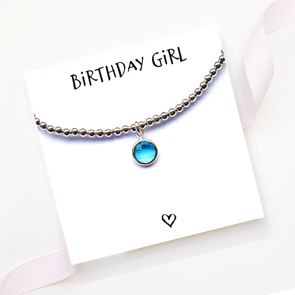 Birthday Girl Charm Bracelet & Gift Card-0