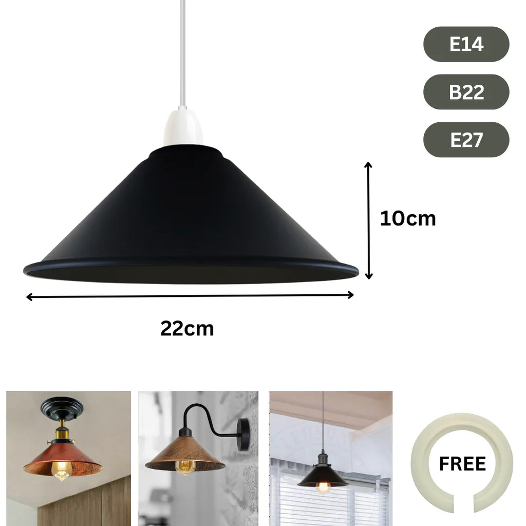 Retro Metal Easy Fit Lamp Shade Ceiling Pendant Light Shade~5944