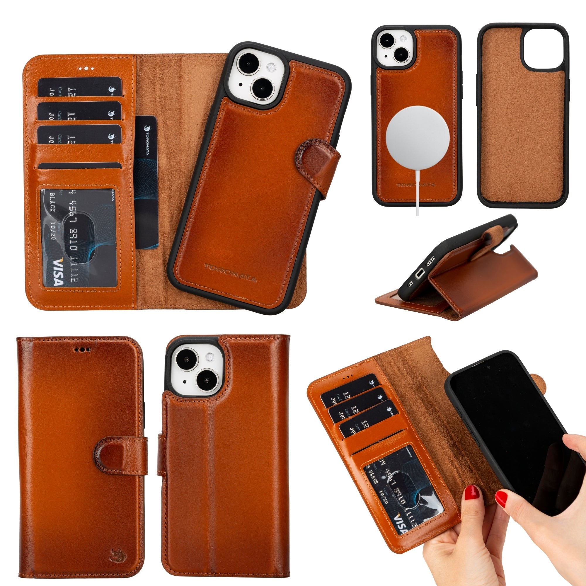Casper Leather iPhone 14 Plus Wallet Case | MagSafe-6