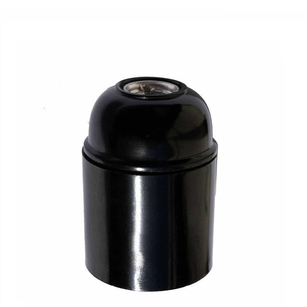 E27 screw Bakelite lamp holder Black ~2988