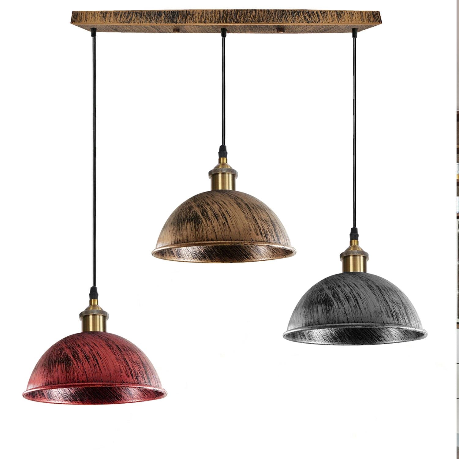 Dome Shape Hanging Light Above Kitchen Island ~1248