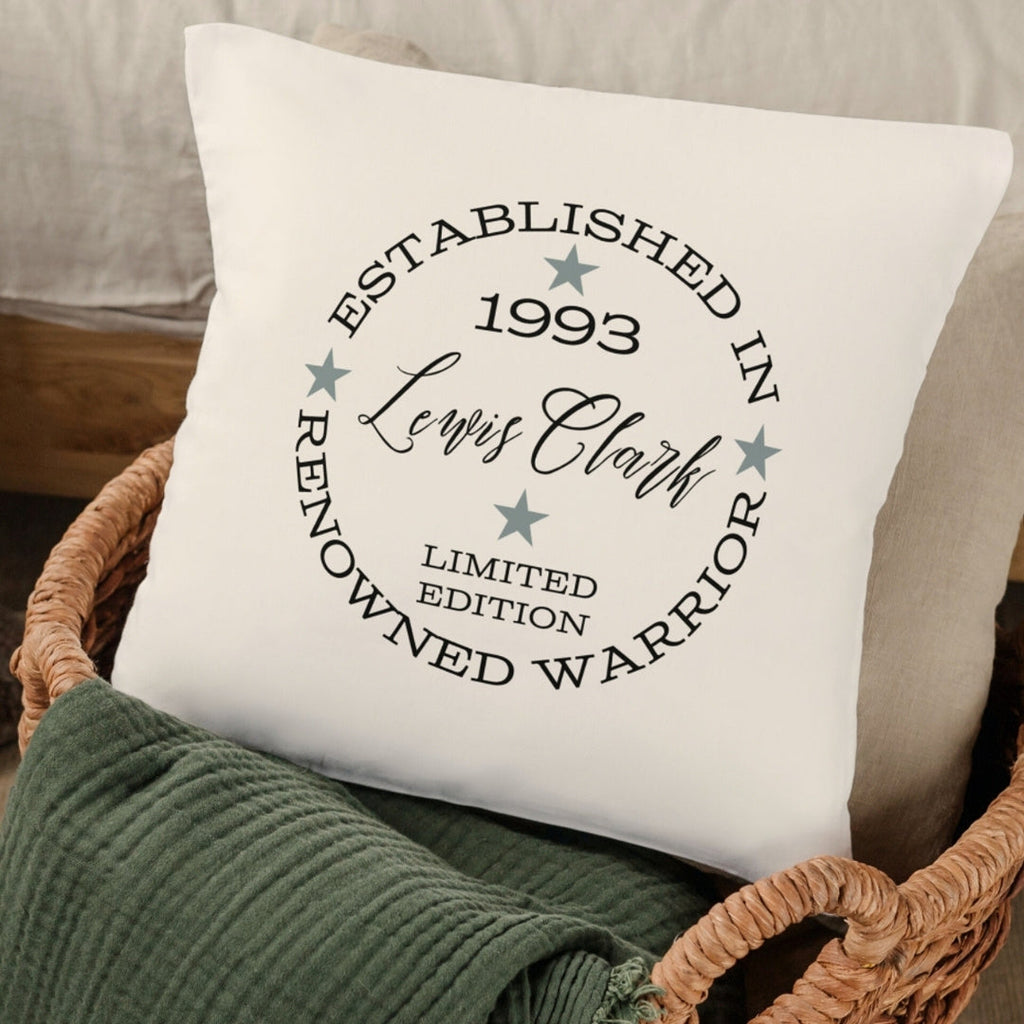 Personalised Message Name and Year Cushion-1