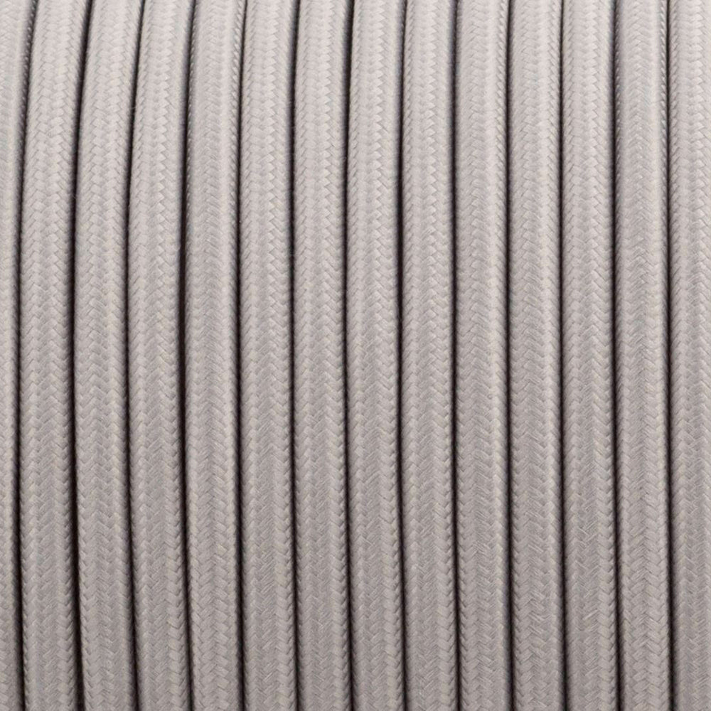 1M/5M/10M 3 Core Vintage Round Braided Grey Fabric Lighting Decorative Cable~3040