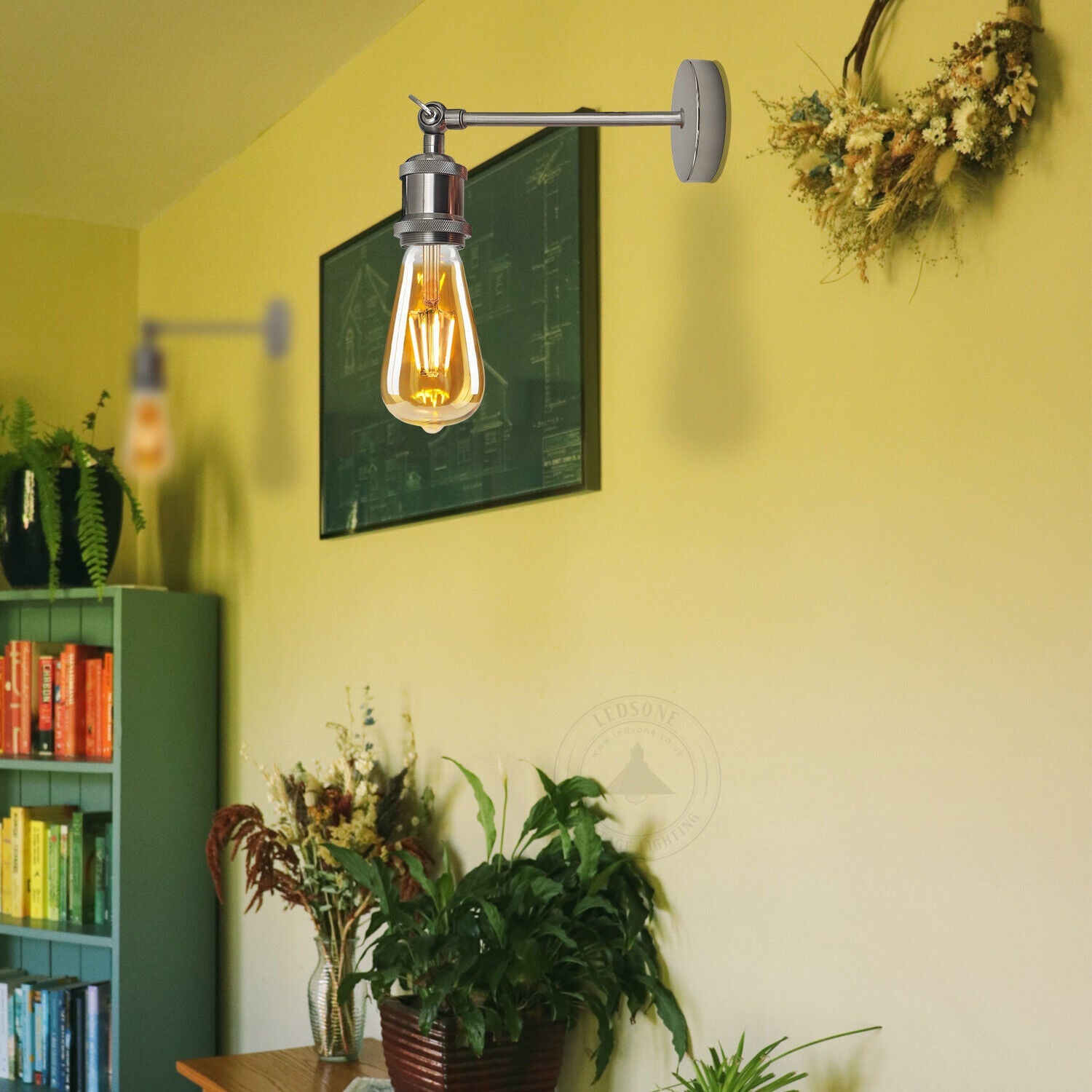 Metal Wall Light Sconce 180° Adjustable E27 ~5927