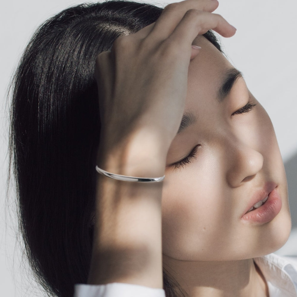 Elegant Silver Cuff Bangle-1