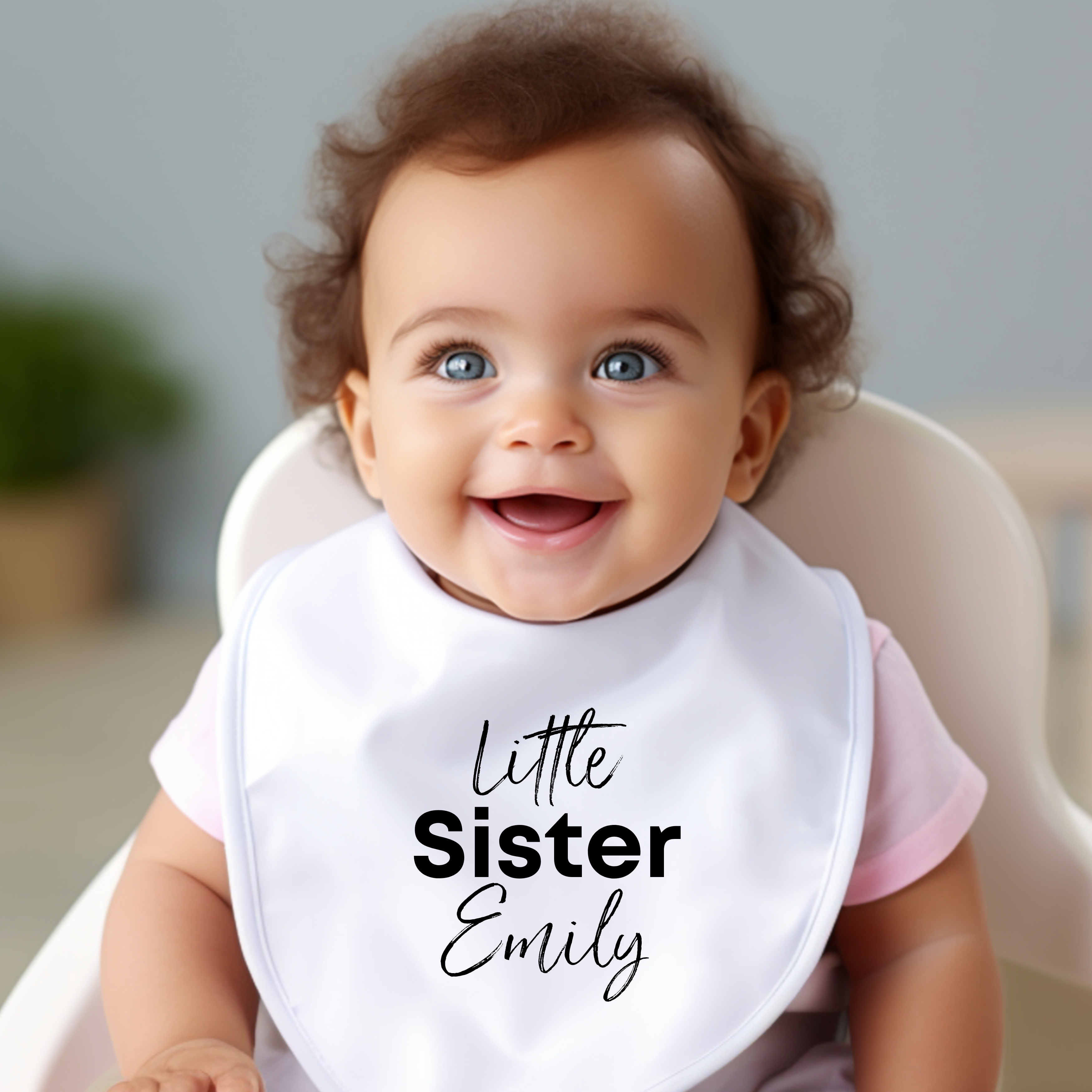Personalised Little Sister Baby Outfit: Bib, Vest, Grow