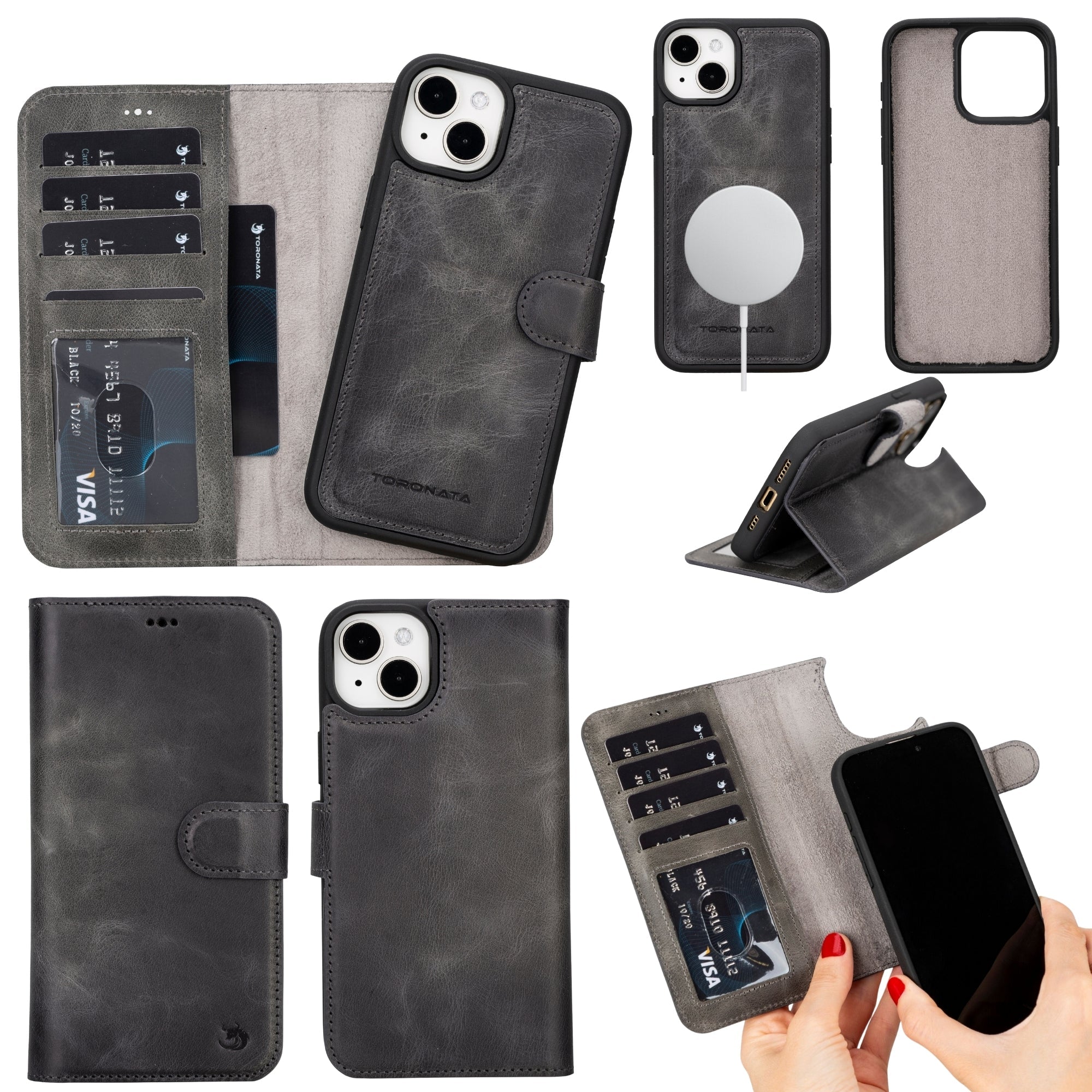 Casper Leather iPhone 14 Plus Wallet Case | MagSafe-8