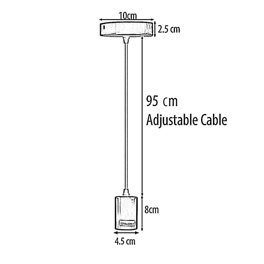Gold E27 Ceiling Light Fitting Industrial Pendant Lamp Bulb Holder~1673