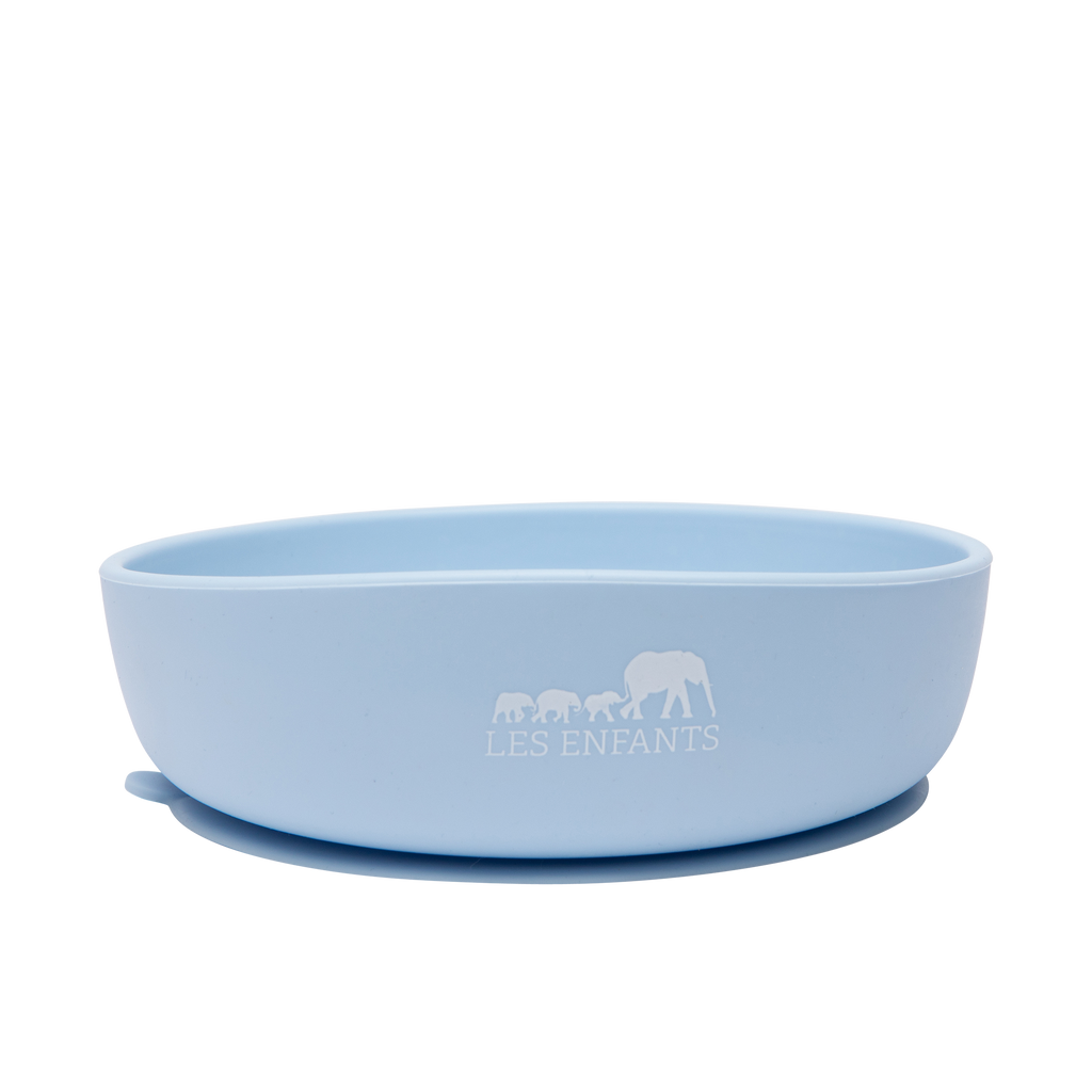 Silicone Baby Plate Bowl - Blue