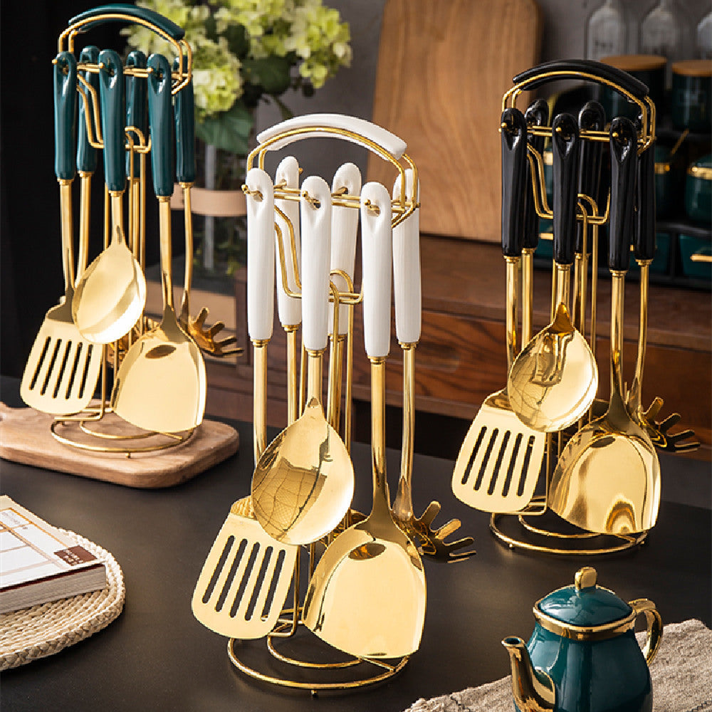 Nordic Stainless Steel Kitchen Utensils Set-0
