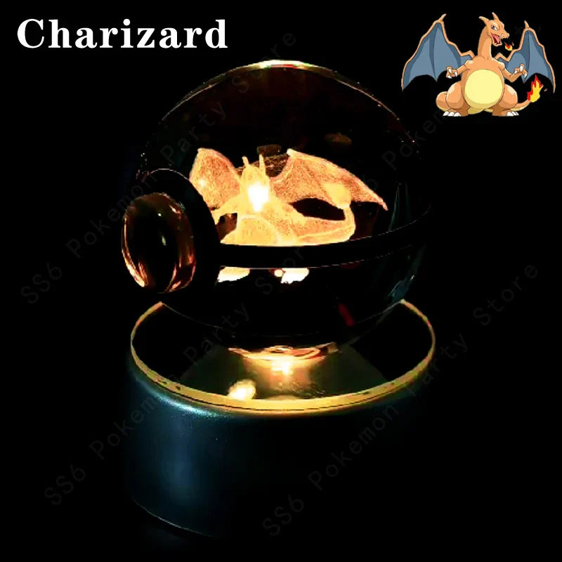 Pokemon Crystal Ball 3D Lamp Night Light