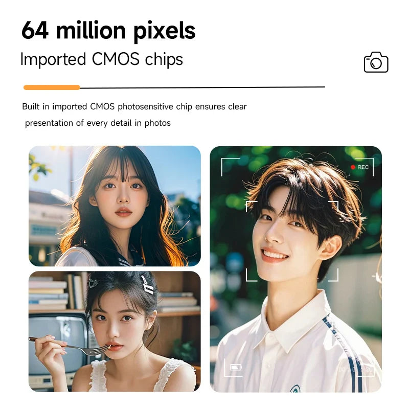 NNEOBA Retro Digital Camera Large Lens White-2