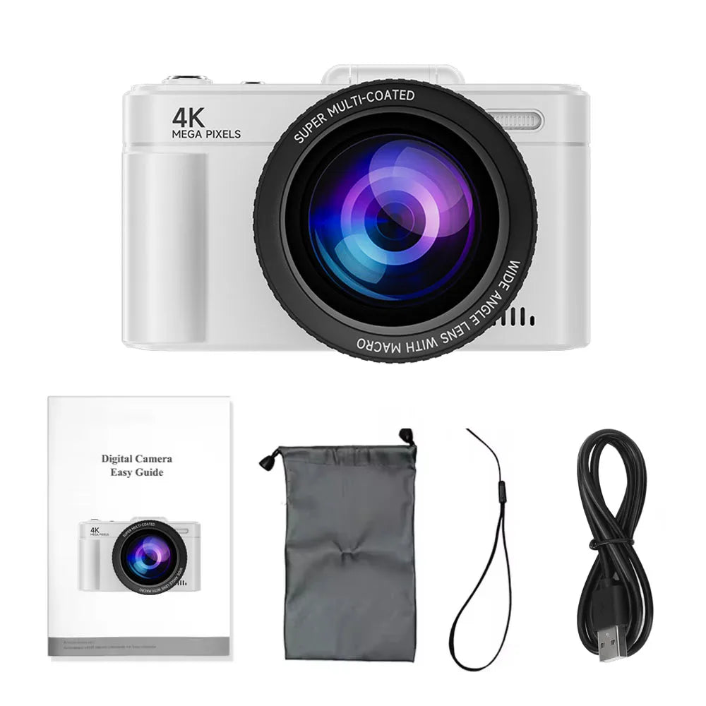 NNEOBA Retro Digital Camera Large Lens White-0