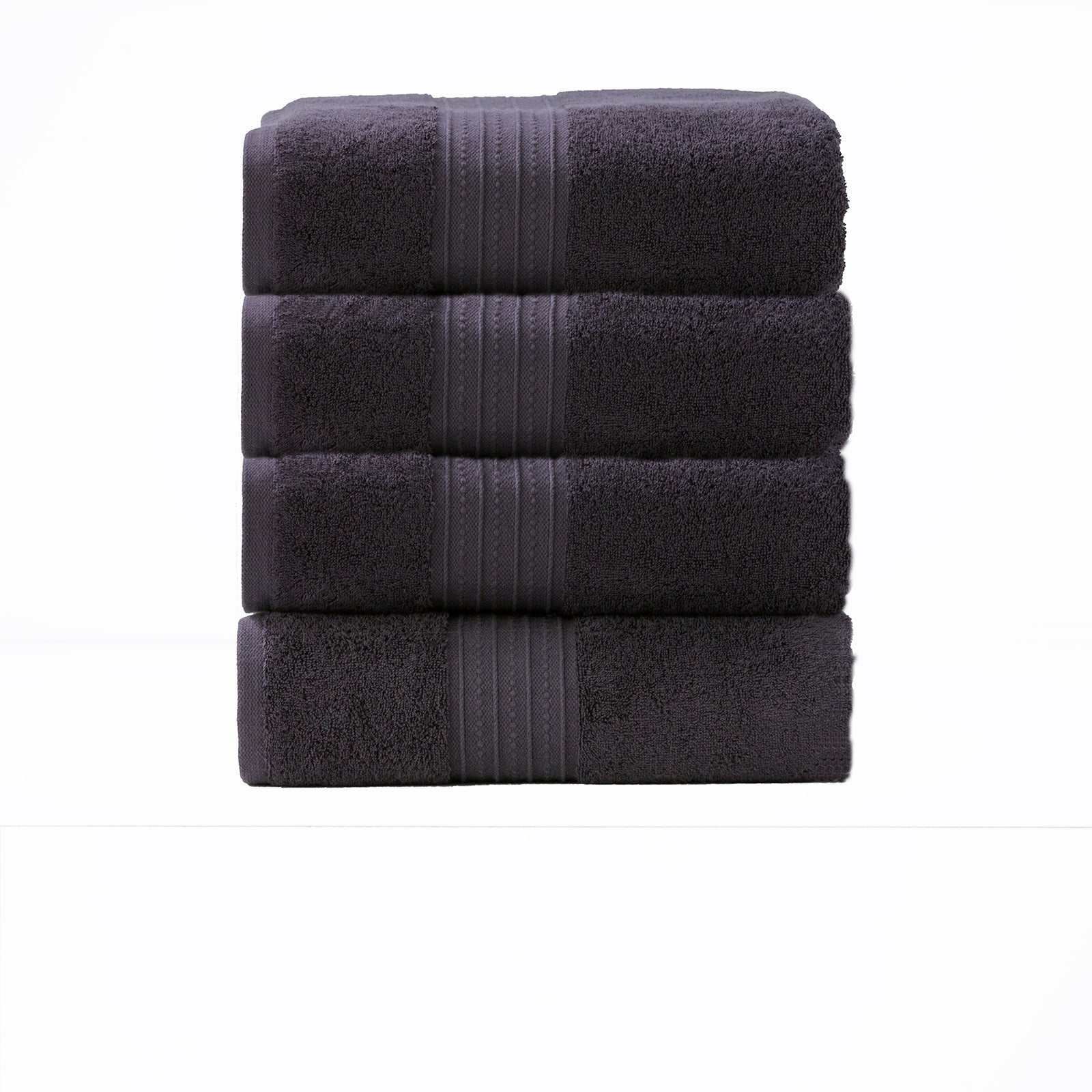 NNEDSZ 650 GSM Low Twist 4 Piece Carbon Bath Towel by Renee Taylor-0