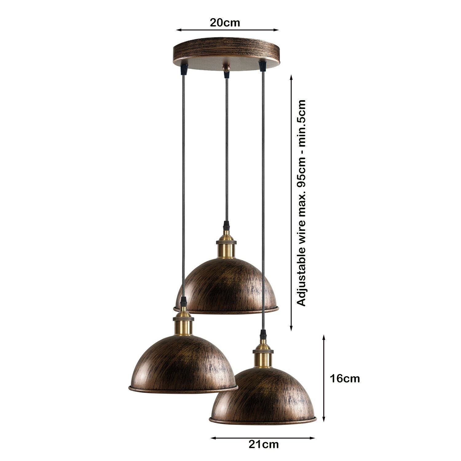 Dome Shape Hanging Light Above Kitchen Island ~1248