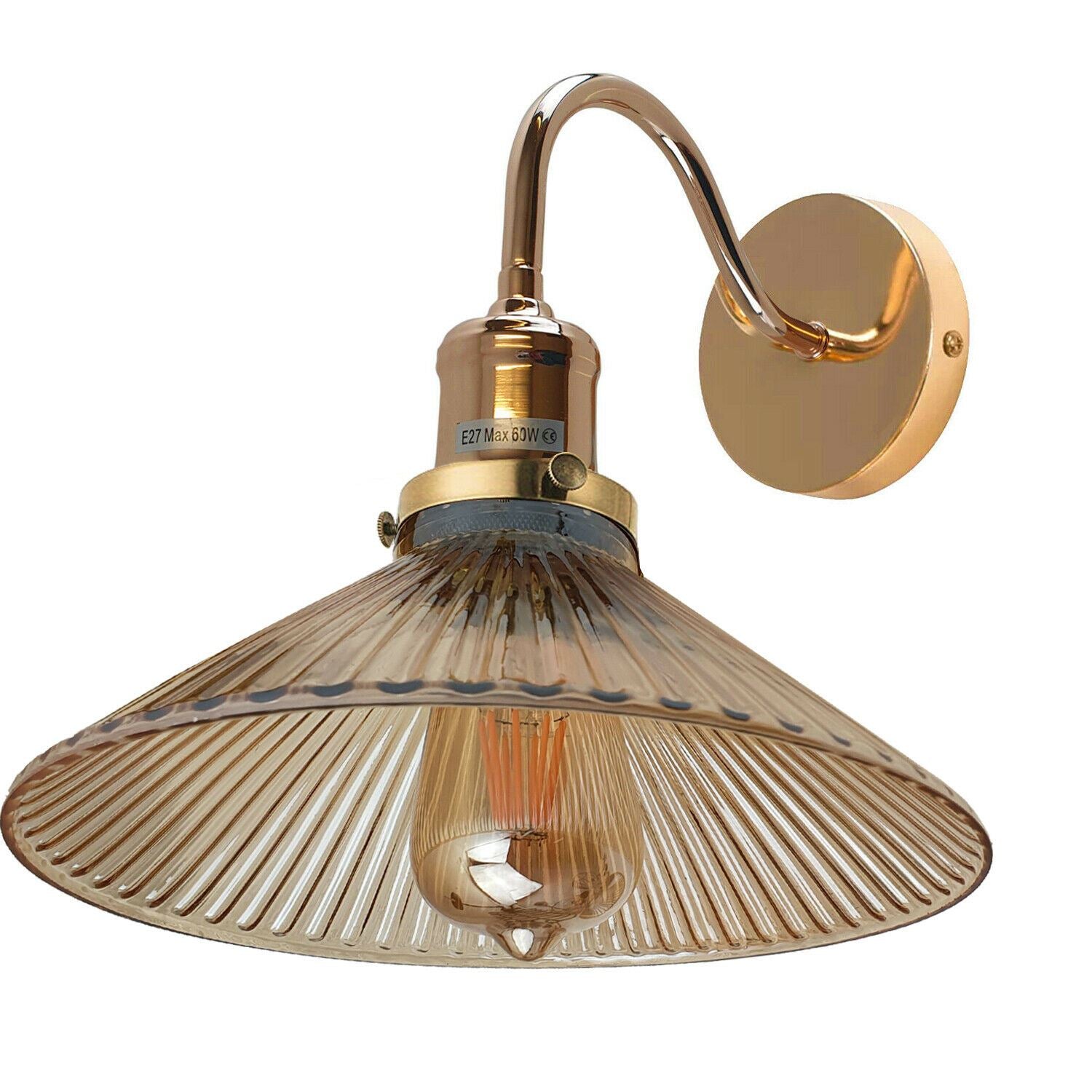 Vintage Indoor Wall Lights Glass Lamp Shades ~1274