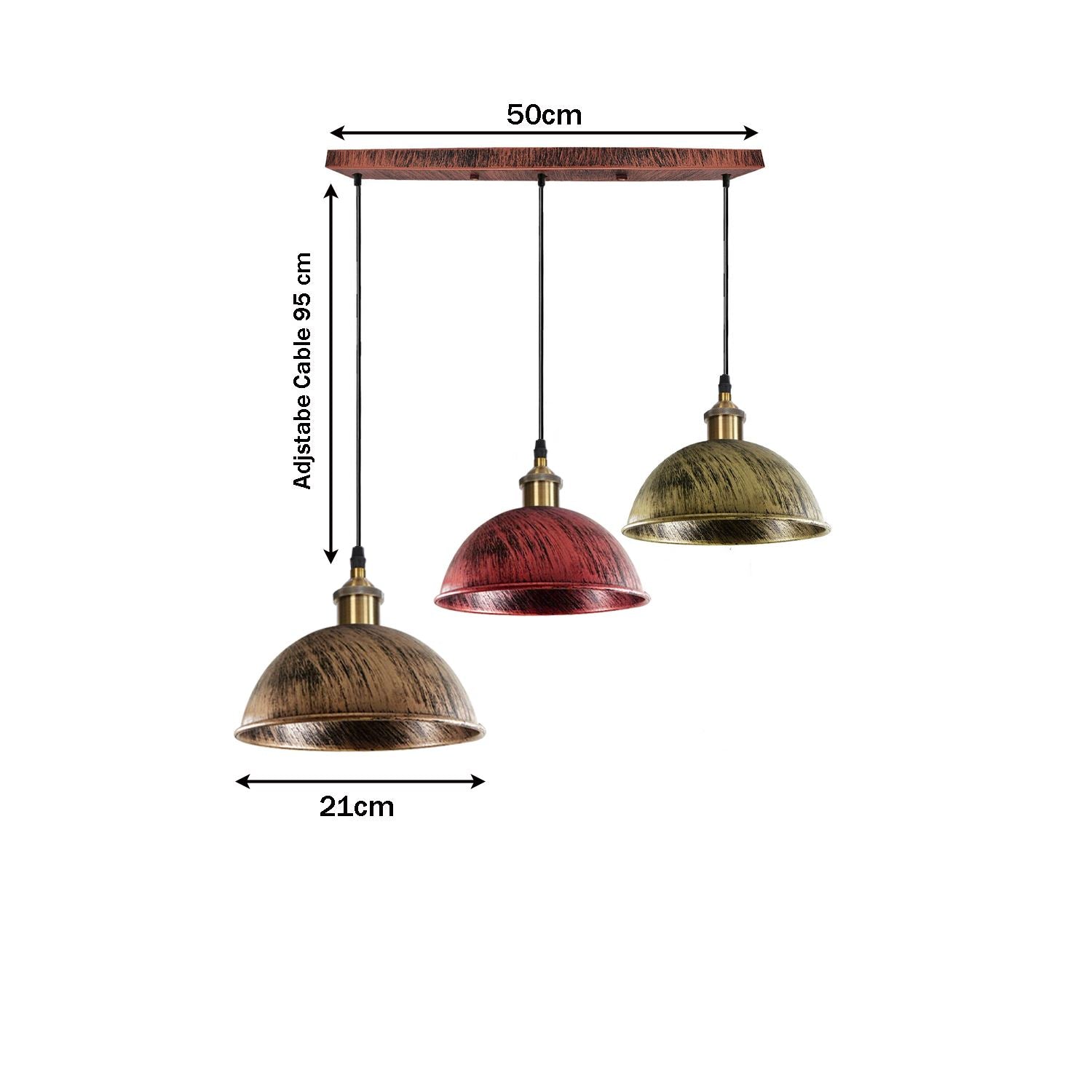 Dome Shape Hanging Light Above Kitchen Island ~1248