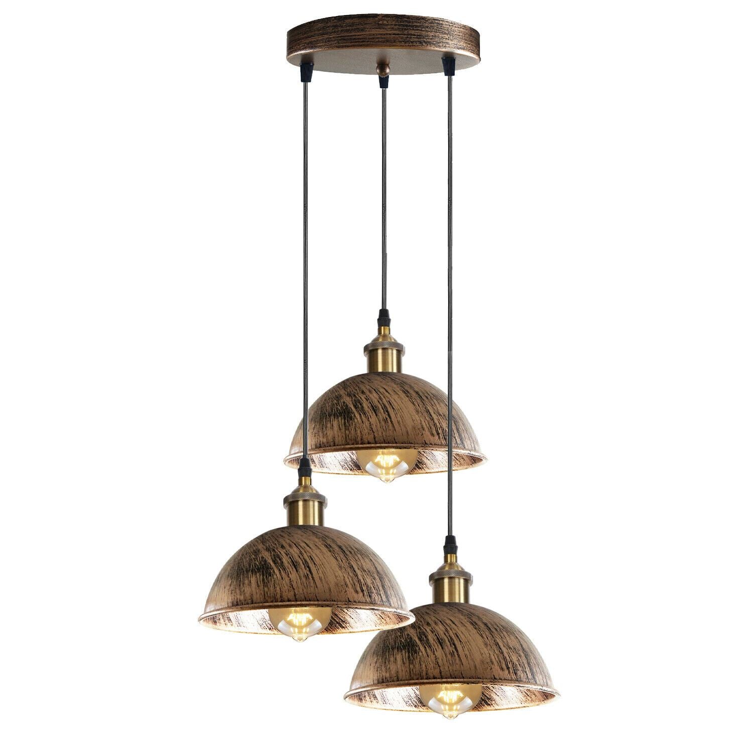 Dome Shape Hanging Light Above Kitchen Island ~1248