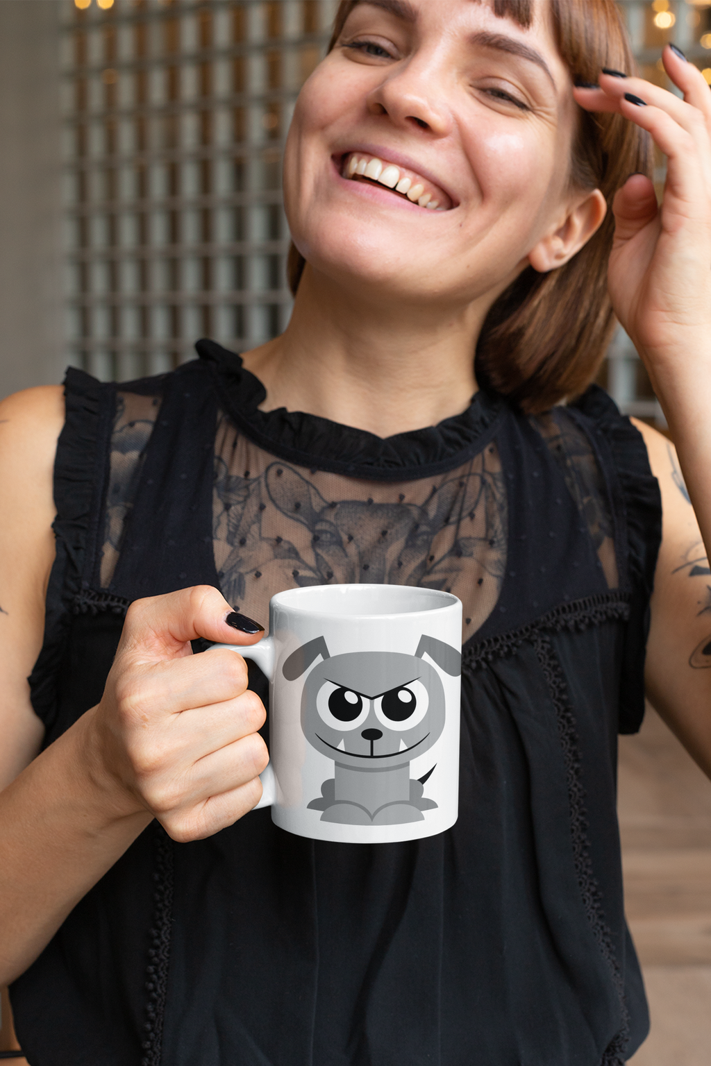Adorable Blue Bird Personalised Your Name Gift Mug-1